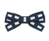 Chanel 17P CC Bow Hair Clip, £290, Accessories, Navy/White, Fabric, Front view